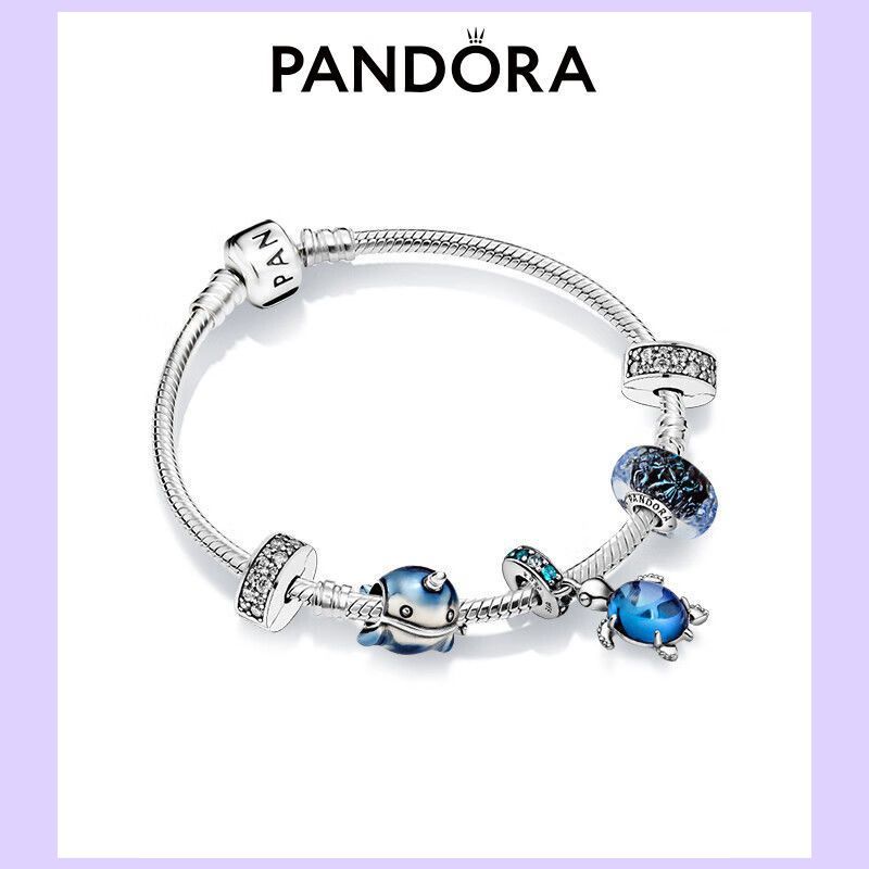 Pandora สร้อยข้อมือเงิน 925 รูปปลาดาว หรูหรา สําหรับแฟนสาว